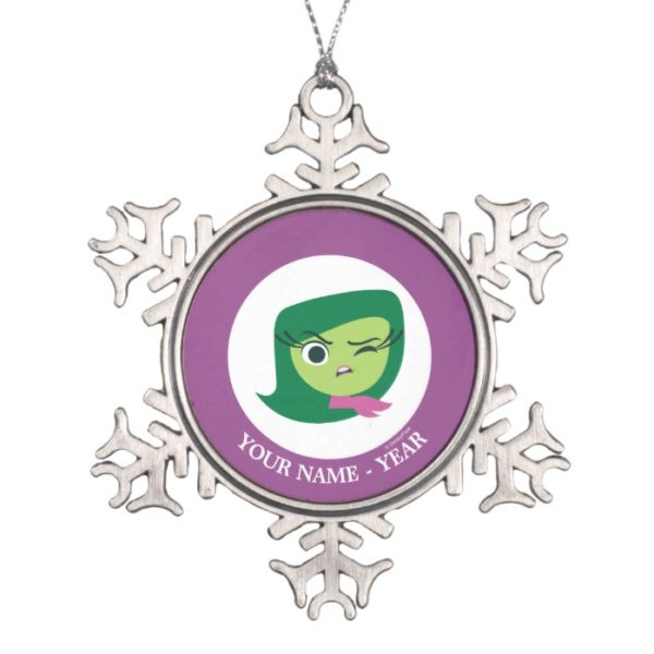 Inside out | Disgust Face With Hand Out Snowflake Pewter Christmas Ornament