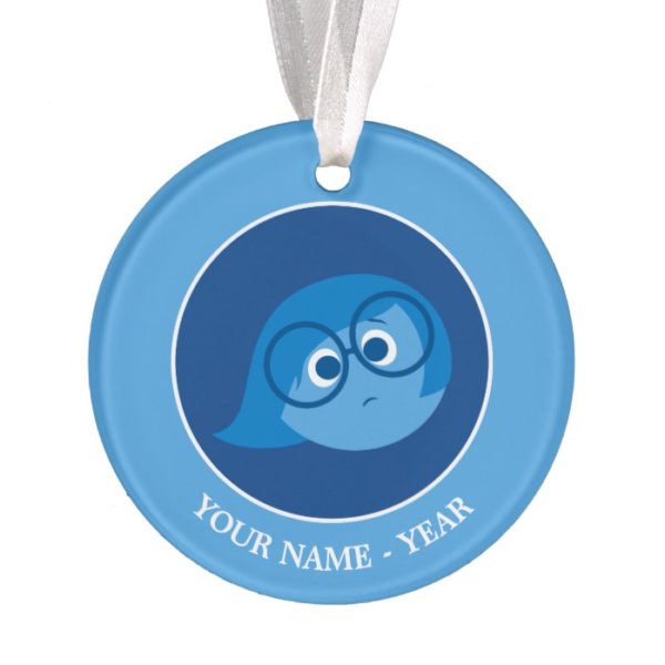 Inside Out | Sadness Face Add Your Name Ornament