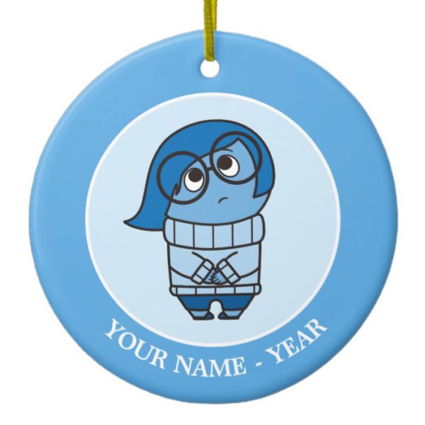 Inside Out | Sadness Sigh Add Your Name Ceramic Ornament