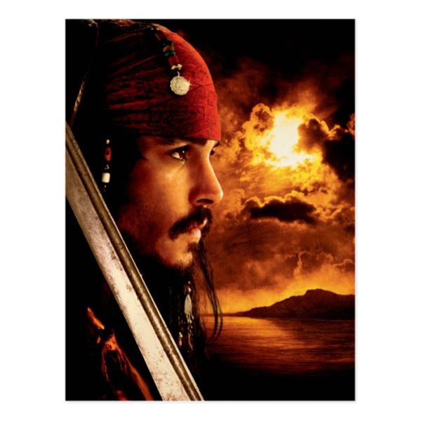Jack Sparrow Side Face Shot Postcard