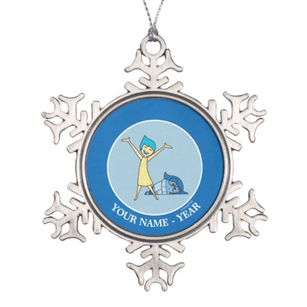 Joy and Sadness Together Add Your Name Snowflake Pewter Christmas Ornament