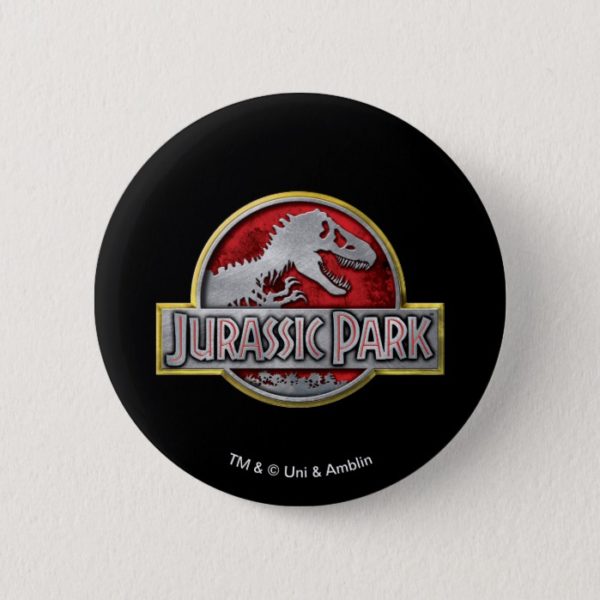 Jurassic Park | Metal Logo Button