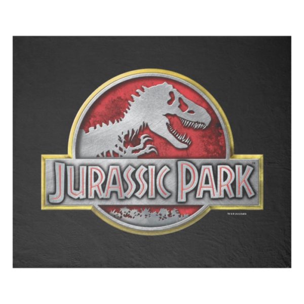 Jurassic Park | Metal Logo Fleece Blanket