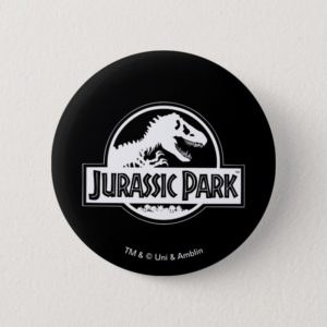 Jurassic Park | White Logo Button