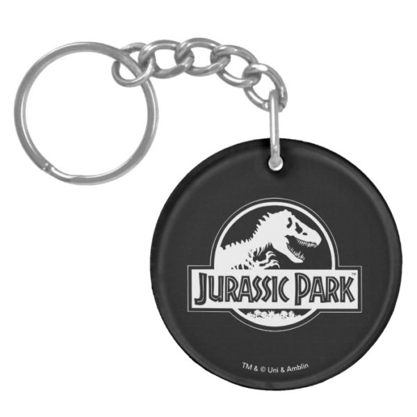 Jurassic Park | White Logo Keychain