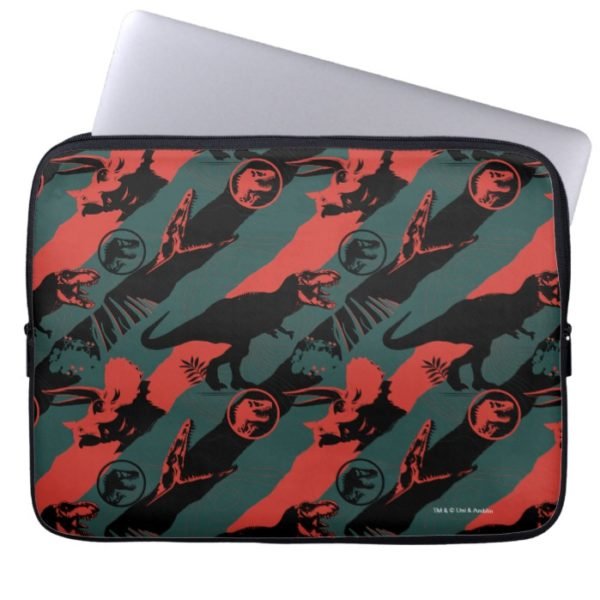 Jurassic World | Black, Red & Grey Pattern Computer Sleeve