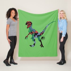 Jurassic World | Blue - Colorful Graphic Fleece Blanket