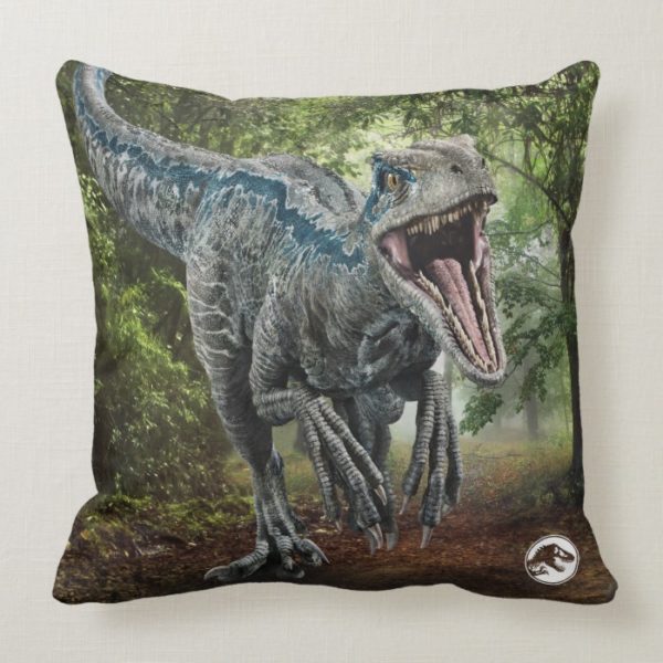 Jurassic World | Blue - Nature's Got Teeth Throw Pillow