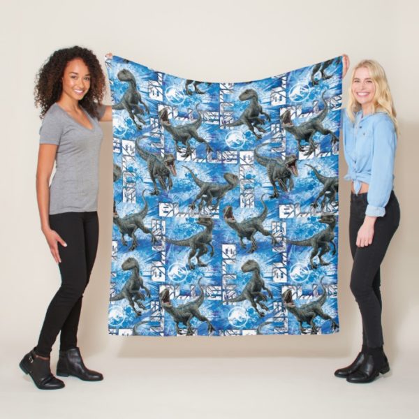 Jurassic World | Blue Pattern Fleece Blanket