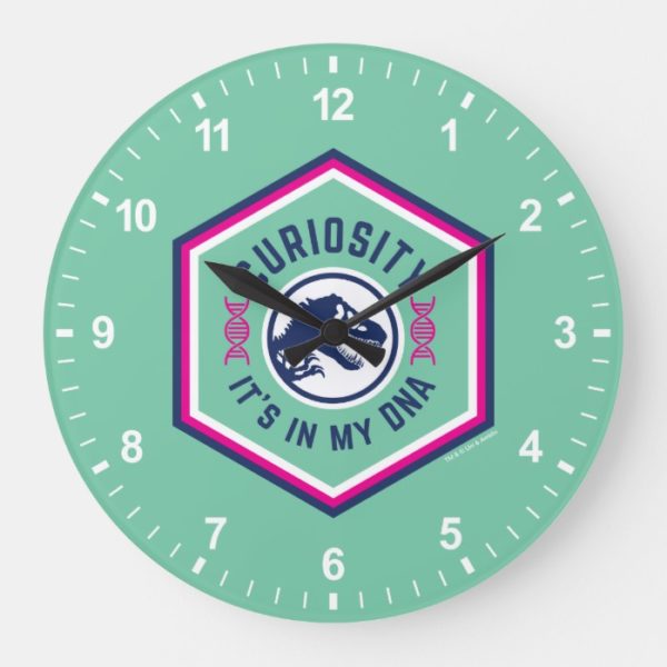 Jurassic World | Curiosity, It's in my DNA Large Clock