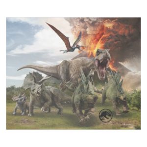Jurassic World Dinosaur Herd Fleece Blanket