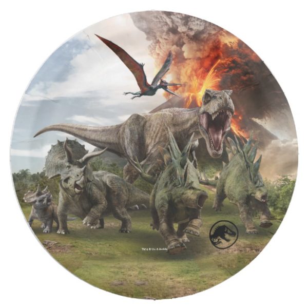 Jurassic World Dinosaur Herd Paper Plate