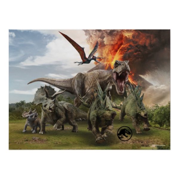 Jurassic World Dinosaur Herd Poster