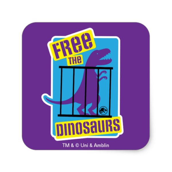 Jurassic World | Free the Dinosaurs Square Sticker
