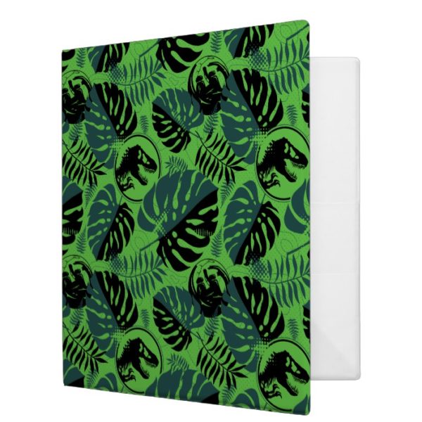 Jurassic World | Green & Black Jungle Pattern 3 Ring Binder