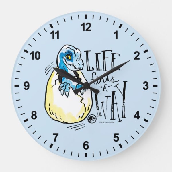 Jurassic World | Life Finds a Way Large Clock