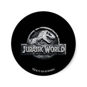 Jurassic World Logo Classic Round Sticker