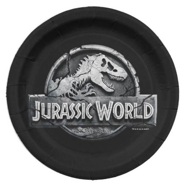 Jurassic World Logo Paper Plate
