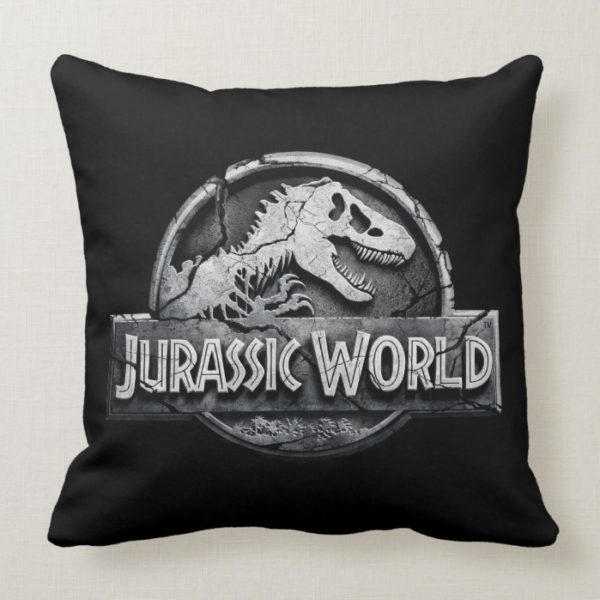 Jurassic World Logo Throw Pillow
