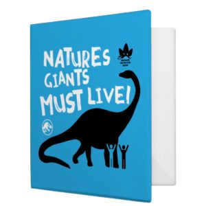 Jurassic World | Natures Giants Must Live 3 Ring Binder