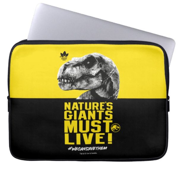 Jurassic World | Nature's Giants Must Live Computer Sleeve