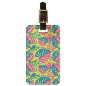 Jurassic World | Pink & Yellow Jungle Pattern Bag Tag