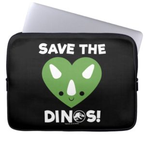 Jurassic World | Save the Dinos - Green Heart Computer Sleeve