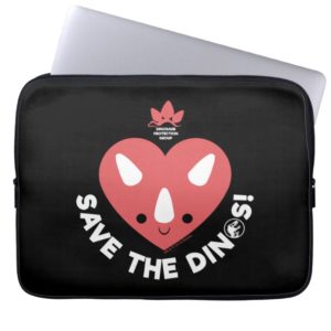 Jurassic World | Save the Dinos - Pink Heart Computer Sleeve