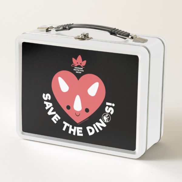 Jurassic World | Save the Dinos - Pink Heart Metal Lunch Box