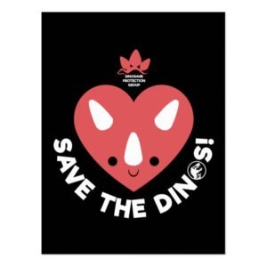 Jurassic World | Save the Dinos - Pink Heart Postcard