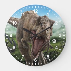 Jurassic World | T. Rex - Instinct to Hunt Large Clock