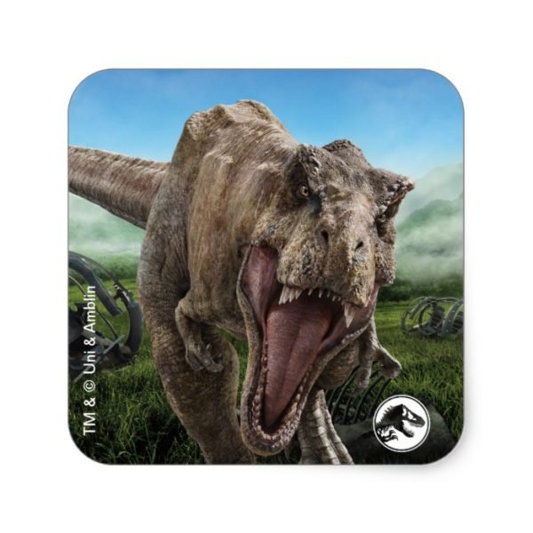 Jurassic World | T. Rex - Instinct to Hunt Square Sticker