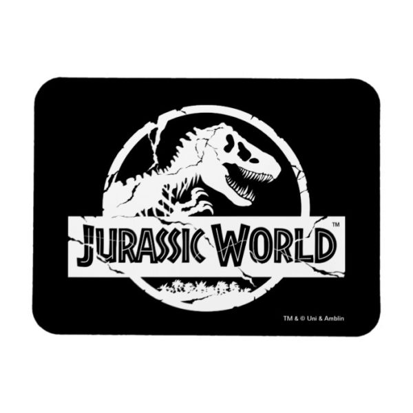 Jurassic World | White Logo Magnet
