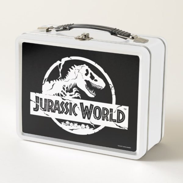 Jurassic World | White Logo Metal Lunch Box