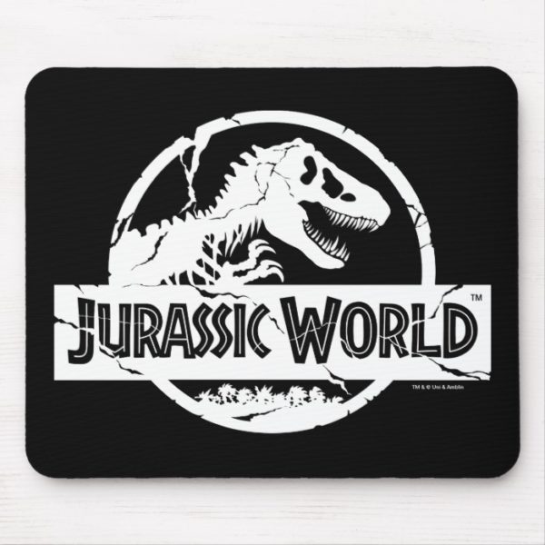 Jurassic World | White Logo Mouse Pad
