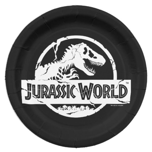 Jurassic World | White Logo Paper Plate