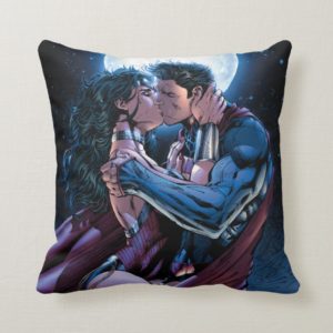 Justice League #12 Wonder Woman & Superman Kiss Throw Pillow