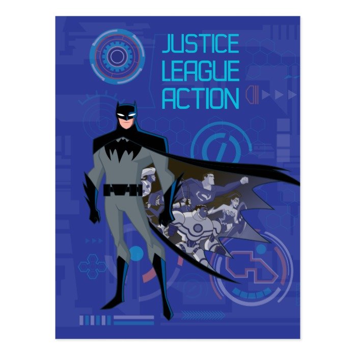 Justice League Action | Batman High Tech Graphic Postcard