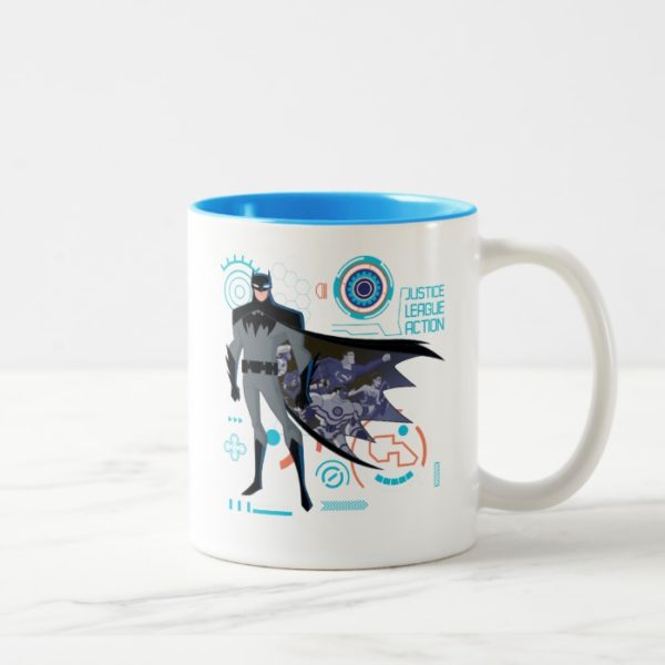 Justice League Action | Batman High Tech Graphic Two-Tone Coffee Mug