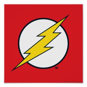 Justice League Action | Flash Lightning Bolt Logo Poster