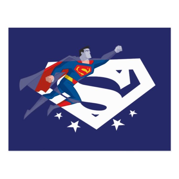 Justice League Action | Superman Over S-Shield Postcard
