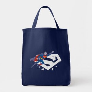 Justice League Action | Superman Over S-Shield Tote Bag