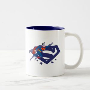 Justice League Action | Superman Over S-Shield Two-Tone Coffee Mug
