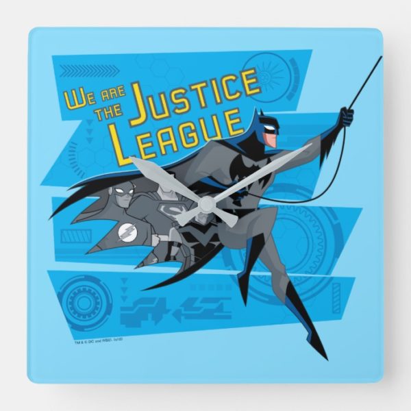 Justice League Action | We Are The Justice League Square Wall Clock