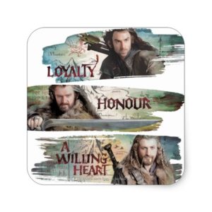 Loyalty, Honor, A Willing Heart Square Sticker