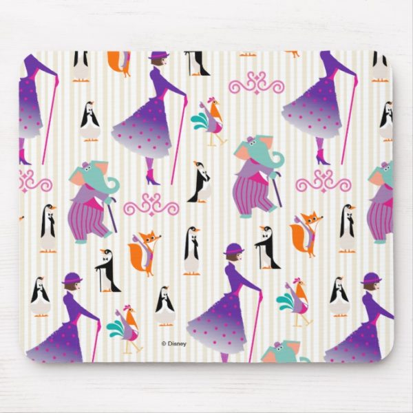 Mary Poppins & Friends Striped Pattern Mouse Pad