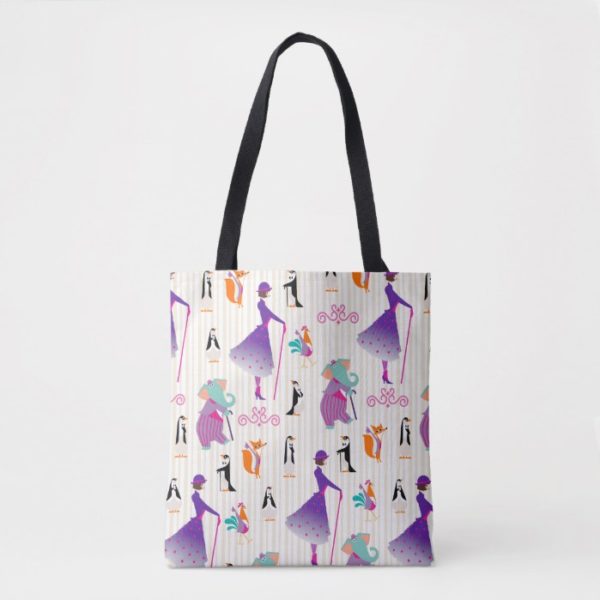 Mary Poppins & Friends Striped Pattern Tote Bag