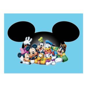 Mickey & Friends | Group in Mickey Ears Postcard