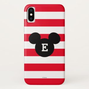 Mickey Head Silhouette Striped Pattern | Monogram Case-Mate iPhone Case