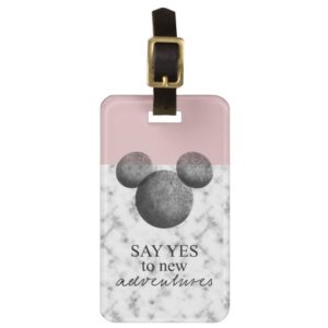 Mickey Icon | Pink & Marble Bag Tag